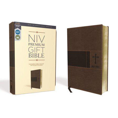 NIV, Premium Gift Bible, Leathersoft, Brown, Red Letter, Comfort Print: The Perfect Bible for Any Gift-Giving Occasion by Zondervan