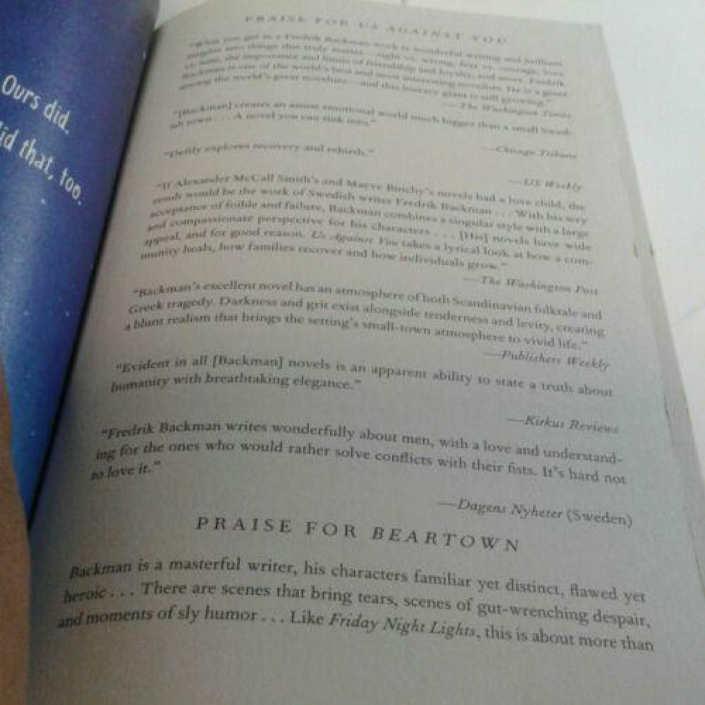 Us Against You: A Novel (Beartown Series) by Fredrik Backman