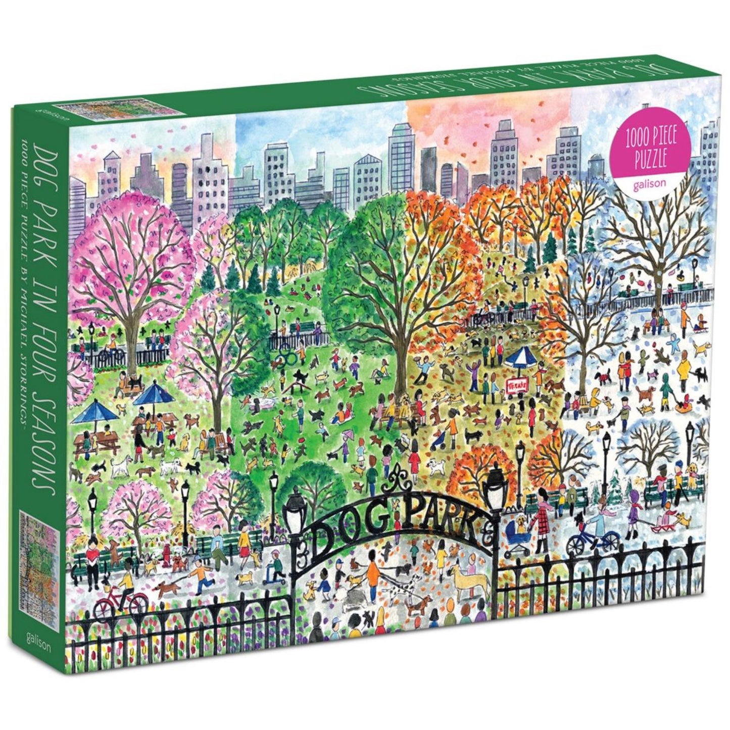 Galison Michael Storrings Dog Park Puzzle, 1000-Pc