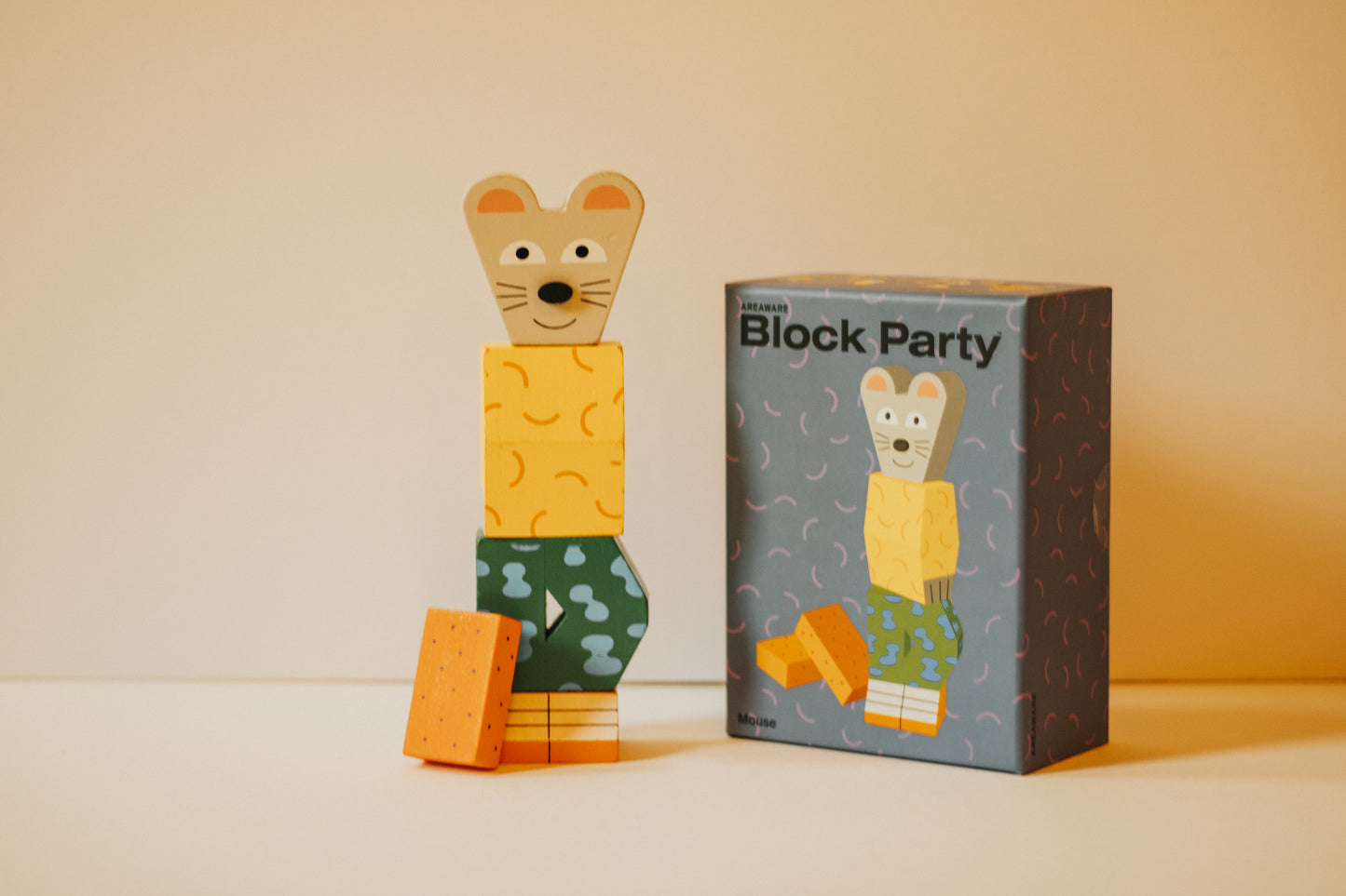 Areaware Block Party Mouse Block Set in Multi