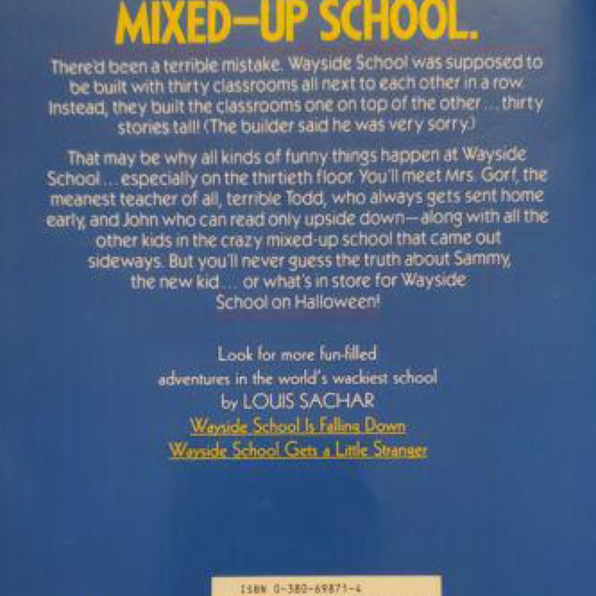 Sideways Stories from Wayside School by Louis Sachar