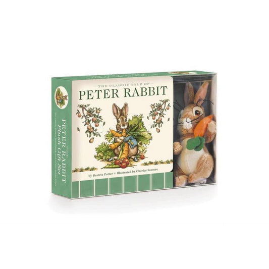 The Peter Rabbit Plush Gift Set- Includes The Classic Edition Board Book + Plush Stuffed Animal Toy Rabbit Gift Set by Beatrix Potter
