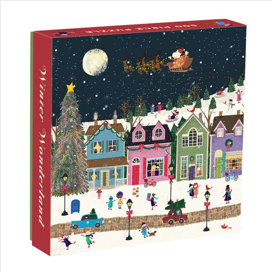 Galison Winter Wonderland 500 Piece Jigsaw Puzzle for Adults and Families, Winter Puzzle with Holiday Themes by Galison
