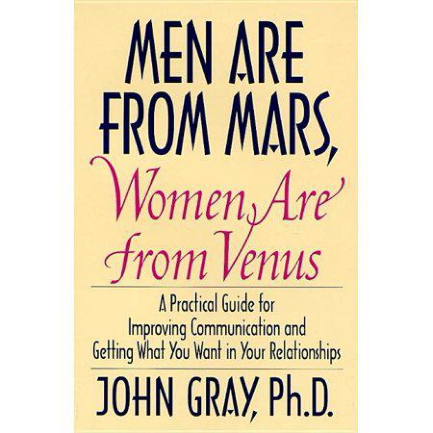 Men Are from Mars, Women Are from Venus: A Practical Guide for Improving Communication and Getting What You Want in Your Relationships