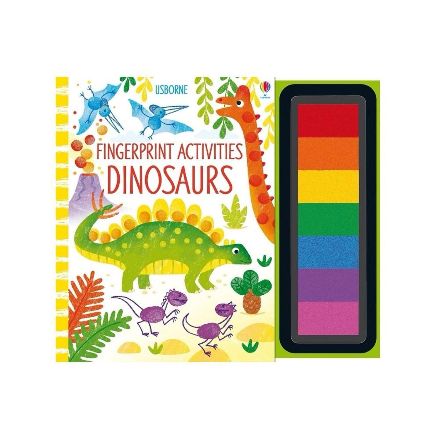 Fingerprint Activities Dinosaurs - by Fiona Watt (Spiral Bound)