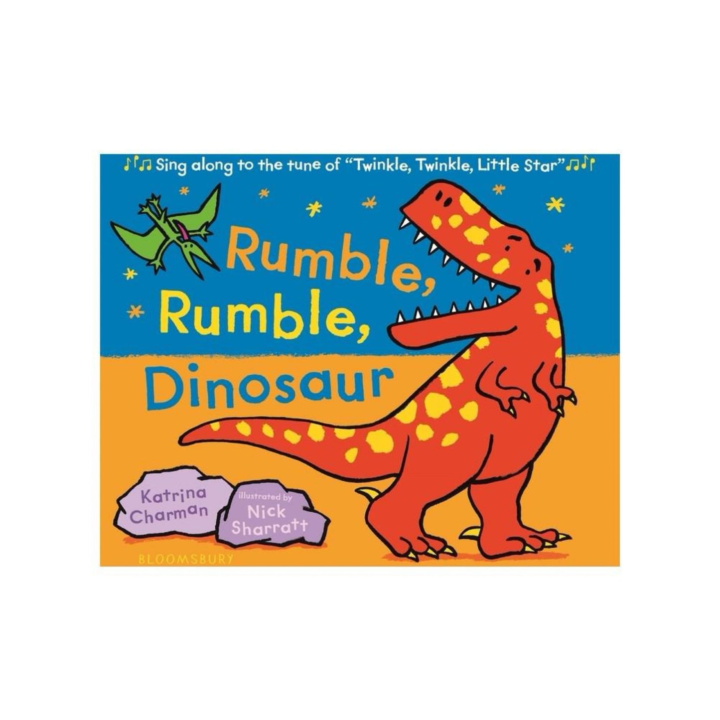 Rumble, Rumble, Dinosaur - (New Nursery Rhymes) by Katrina Charman (Board Book)